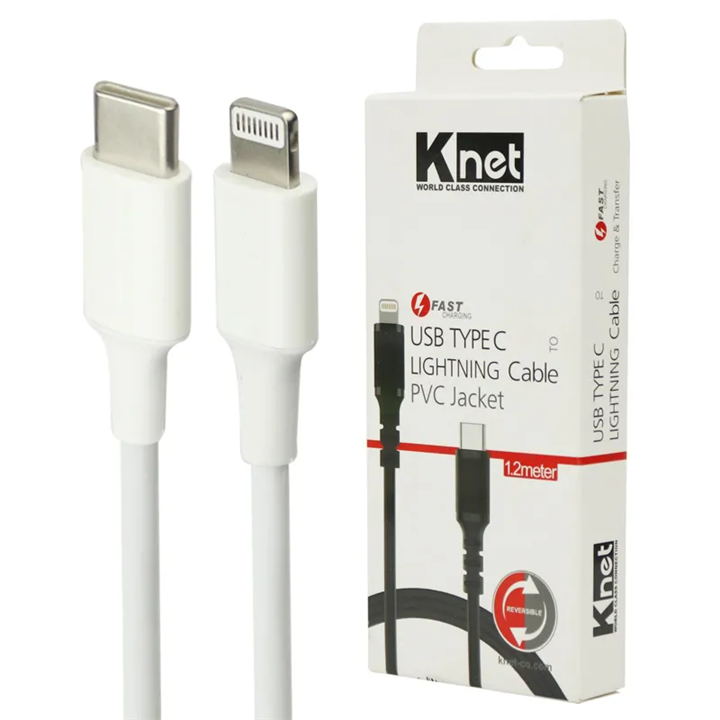کابل تبدیل Type-C به Lightning کی نت مدل K-CUCL2012 طول 120 سانتی متر